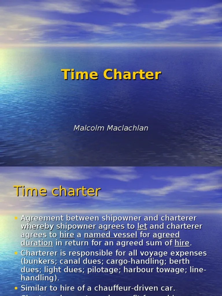 Time Charter F Cargo Maritime Pilot