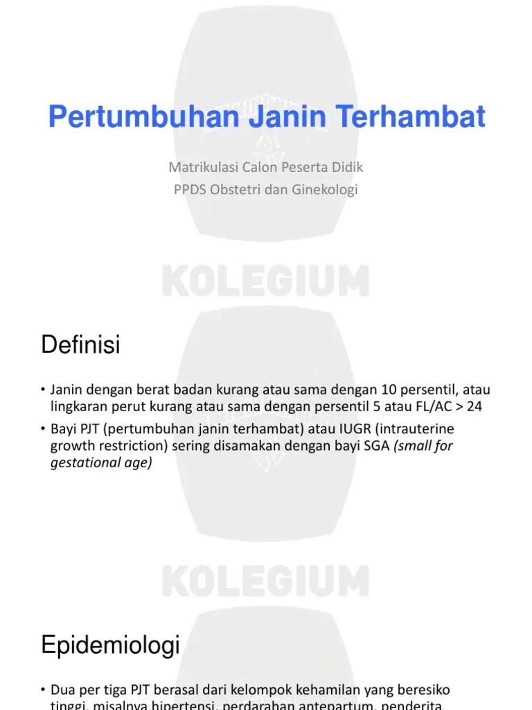 Pertumbuhan Janin Terhambat Ppt