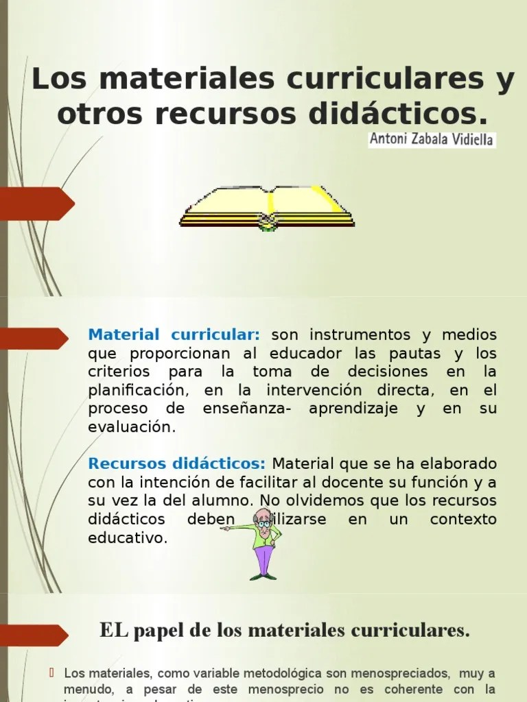 Los Materiales Curriculares y Otros Recursos Didácticos PDF