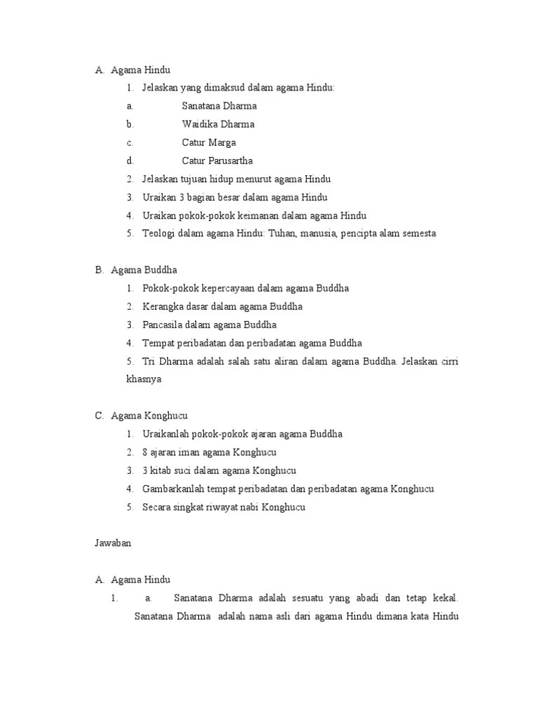 Agama Hindu, Buddha, Konghucu | PDF