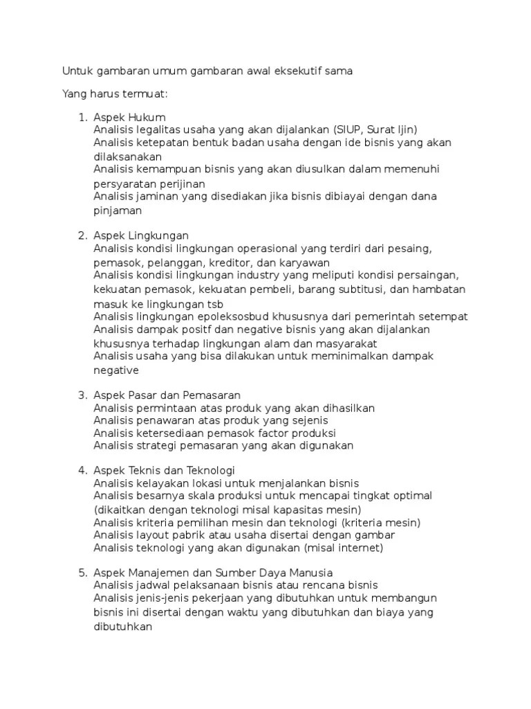 Aspek Proposal Bisnis SKB | PDF