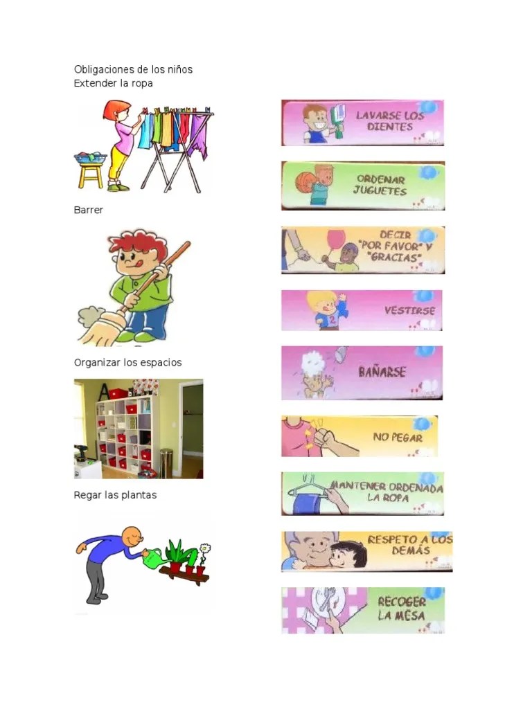Obligaciones de Los Niños