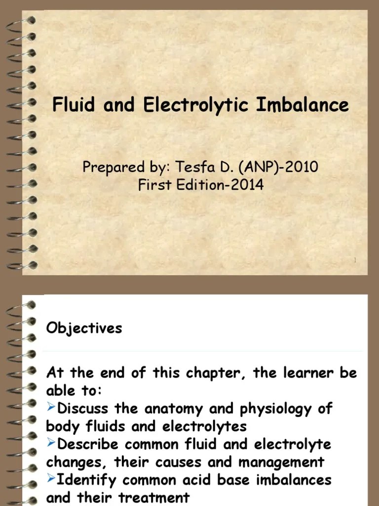 Fluid and Electrolyte Imbalance.ppt Respiratory System Dehydration