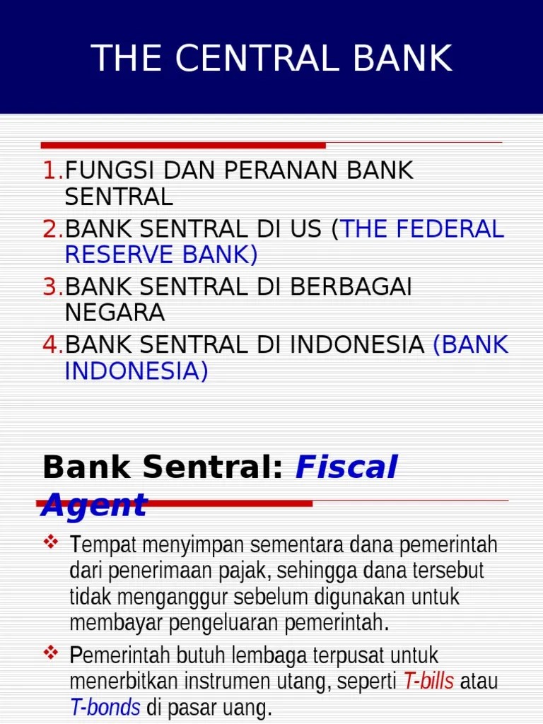 Bank Sentral Sistem Cadangan Federal Bank Sentral
