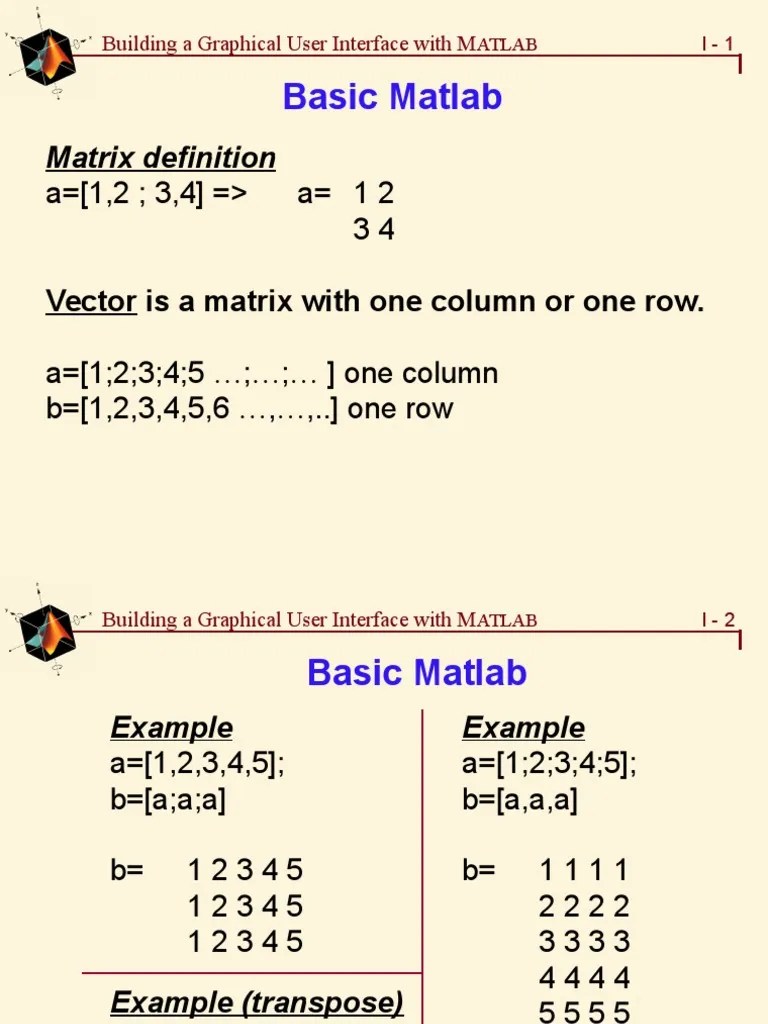 Basic Matlab Ang Gui PDF Matlab Button