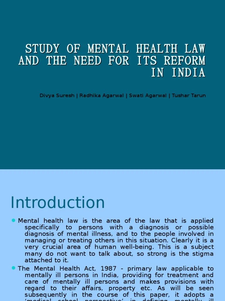 Mental Health law Mental Disorder Psychiatric Hospital