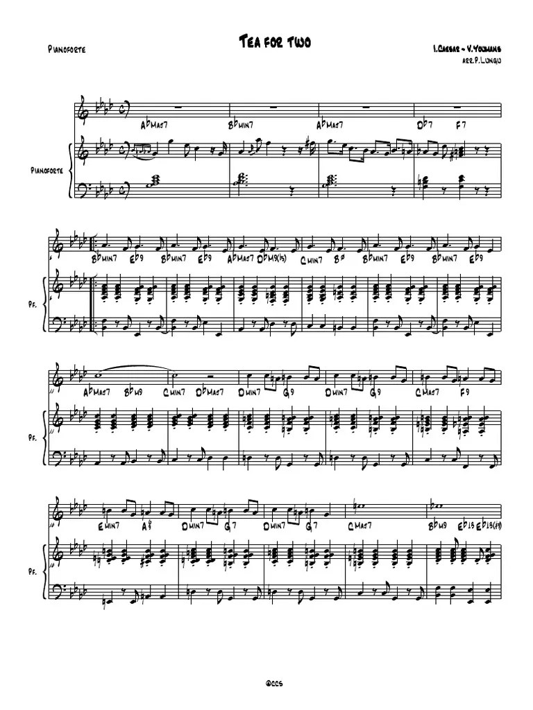 Tea for Two – Vincent Youmans Sheet music for Piano.