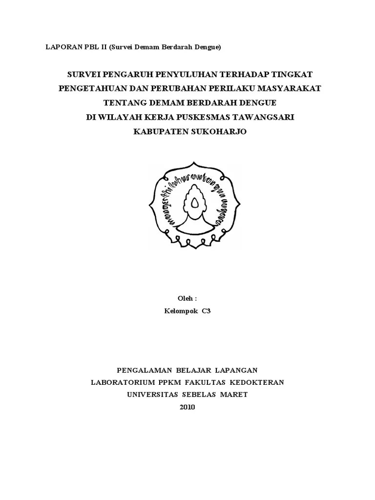 Laporan Penelitian Demam Berdarah Dengue PBL II UNS Surakarta | PDF