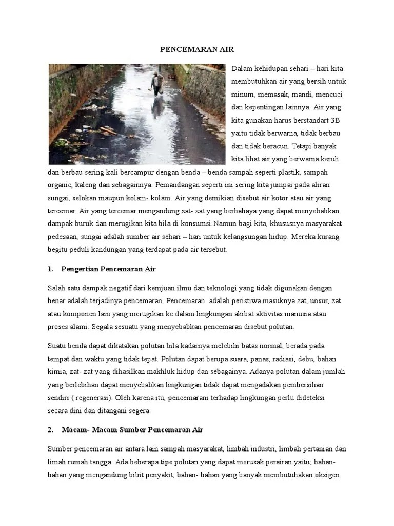 Pencemaran Air, Udara, Tanah