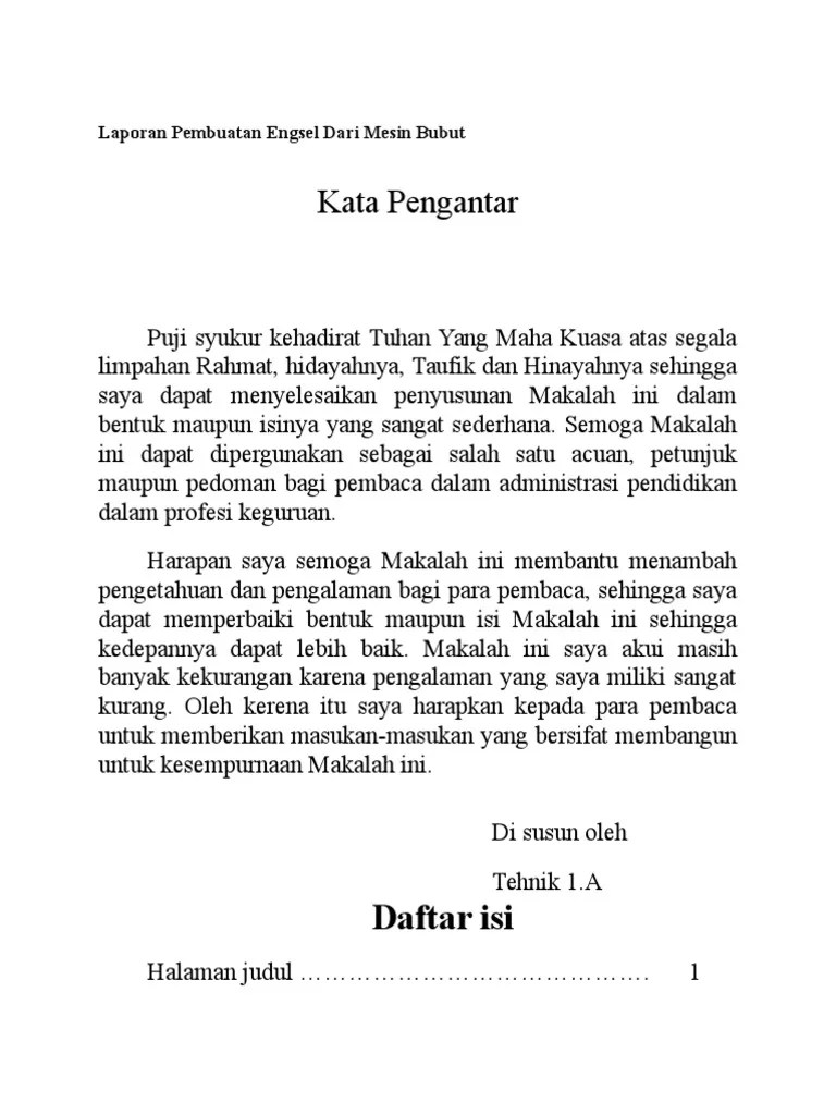 Laporan Pembuatan Engsel Dari Mesin Bubut