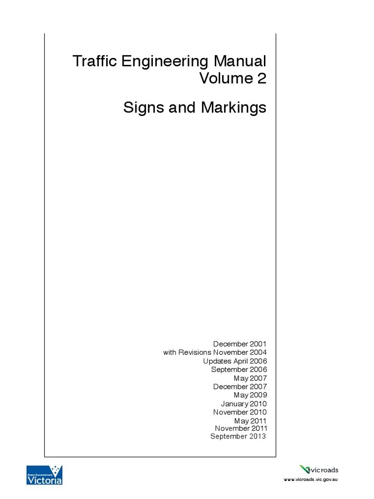 Traffic Engineering Manual Volume 2 Table of Contents PDF Pedestrian Crossing Traffic