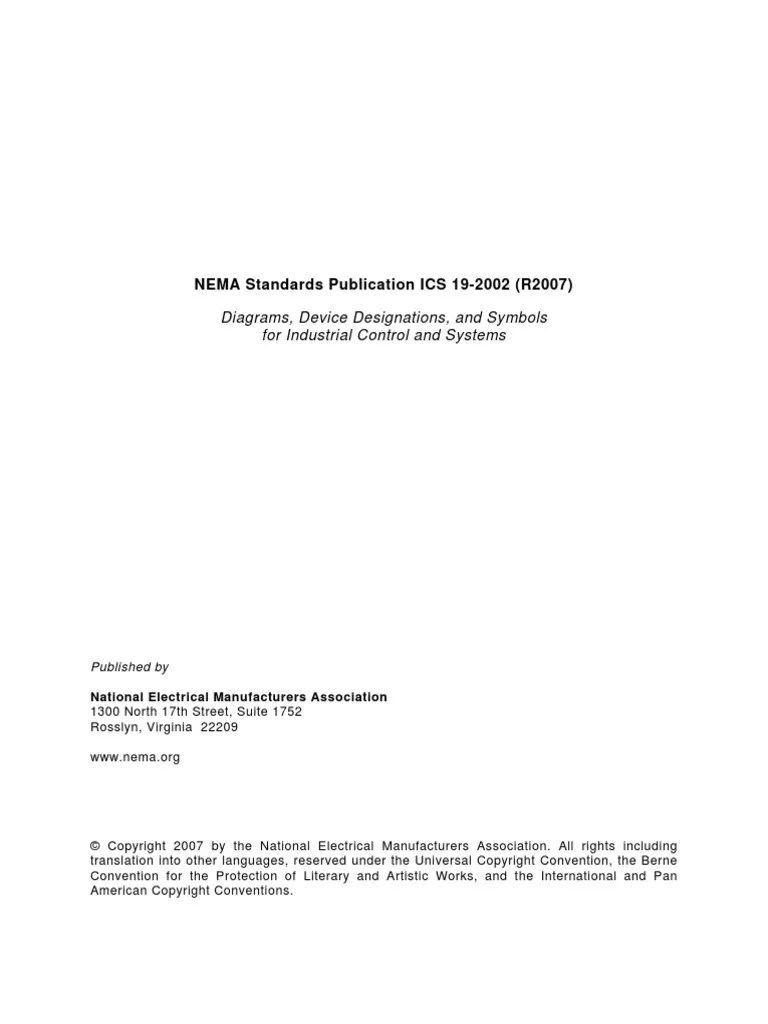 NEMA Electrical and Schematic Symbols Standards | PDF