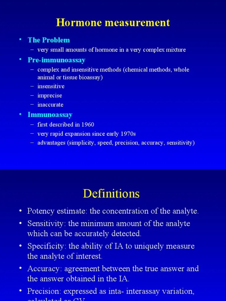 Hormones Analysis Immunoassay Assay