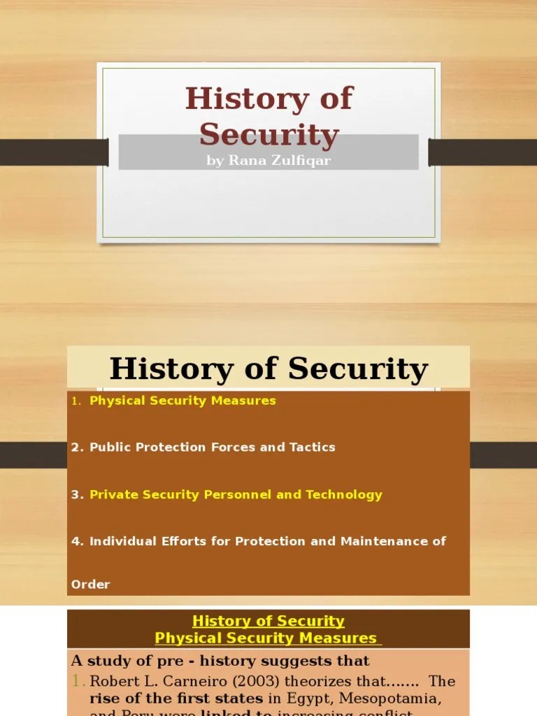 Criminology History of Security PDF Bank Vault Police