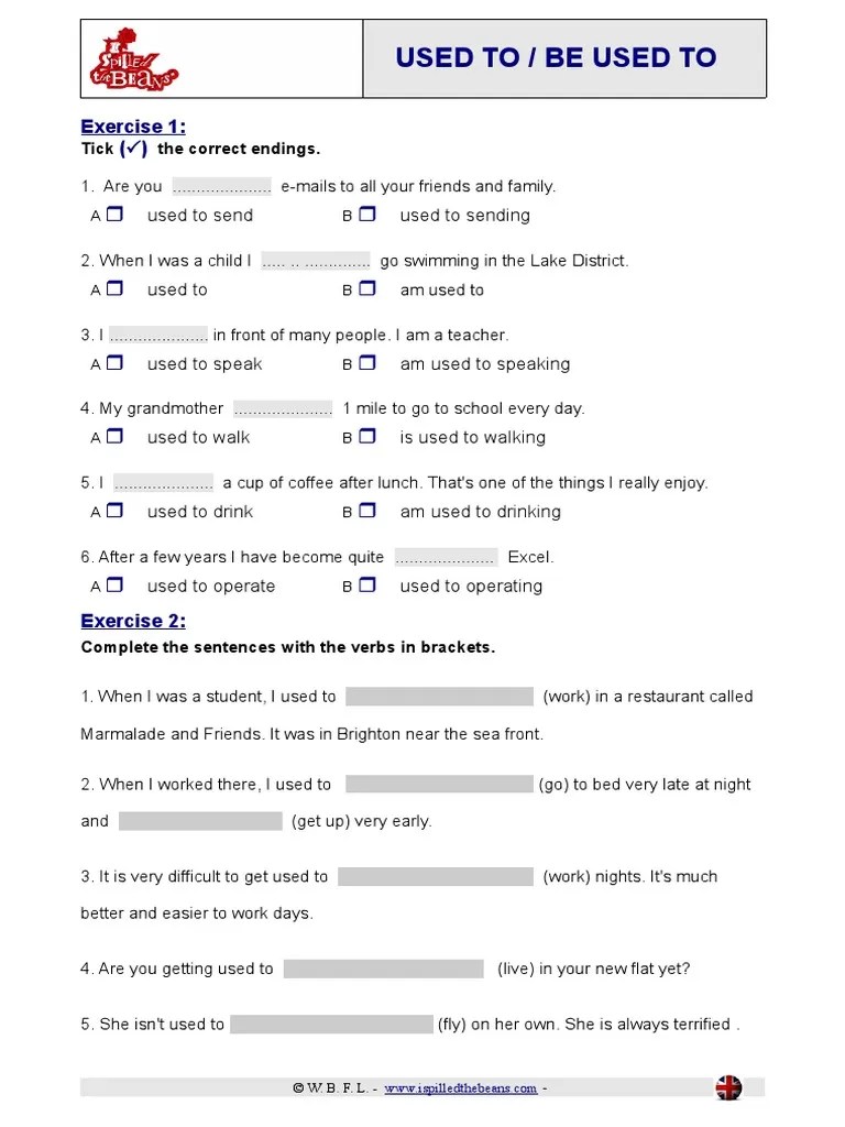 Exercises Used to Be Used To