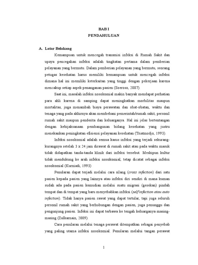 manajemen keperawatan pengendalian infeksi nosokomial