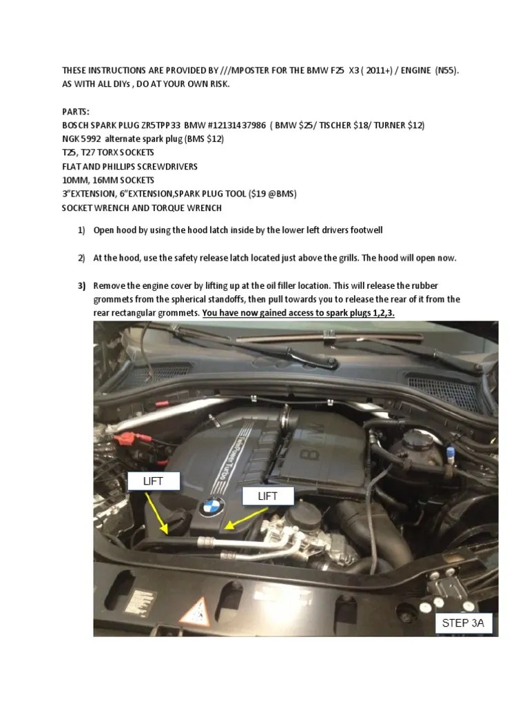 BMW X3 F25 Spark Plug DIY Electrical Connector Screw Free 30day