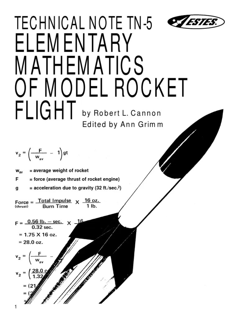 Elem_Math of Model Rocket Flight Rocket Acceleration