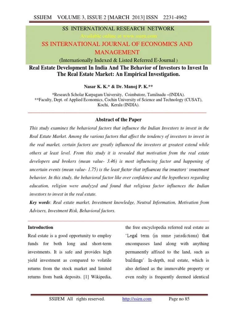 Sample Research Paper Investor Investing