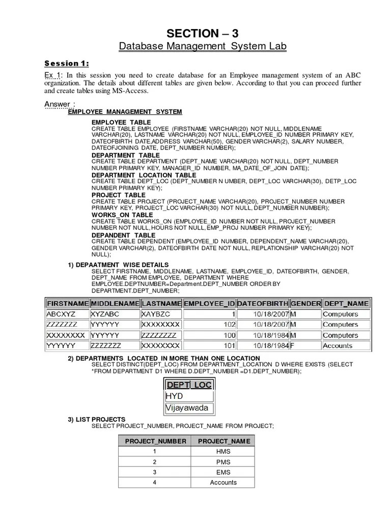 Dbms Lab Record 2 sem all solved full Information Technology