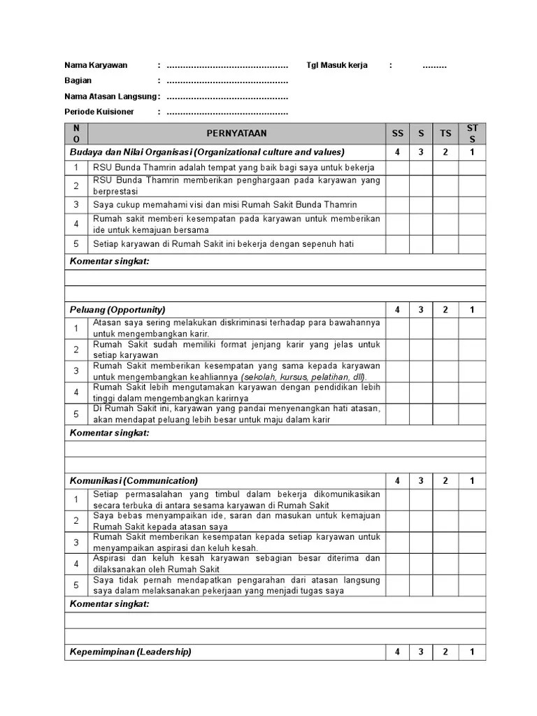 Survey Kepuasan Karyawan