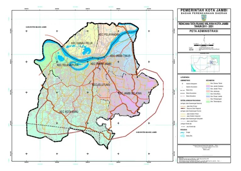 Peta Administrasi - Kota Jambi | PDF