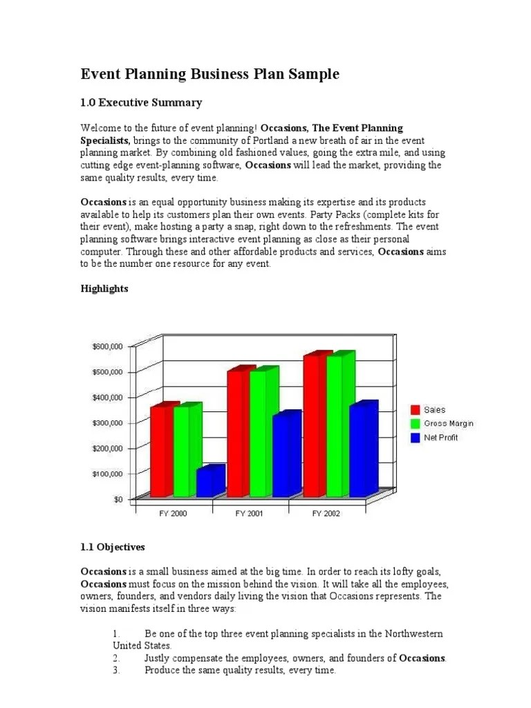 Home business set up your business. Event Planning Business Plan Sample | Sales