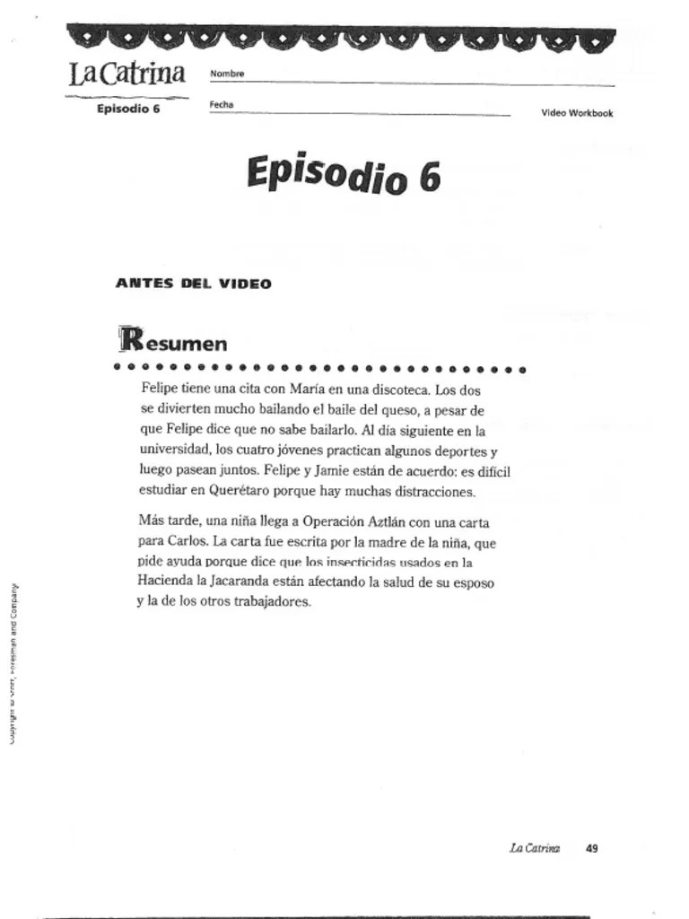 La Catrina Episode 6 PDF