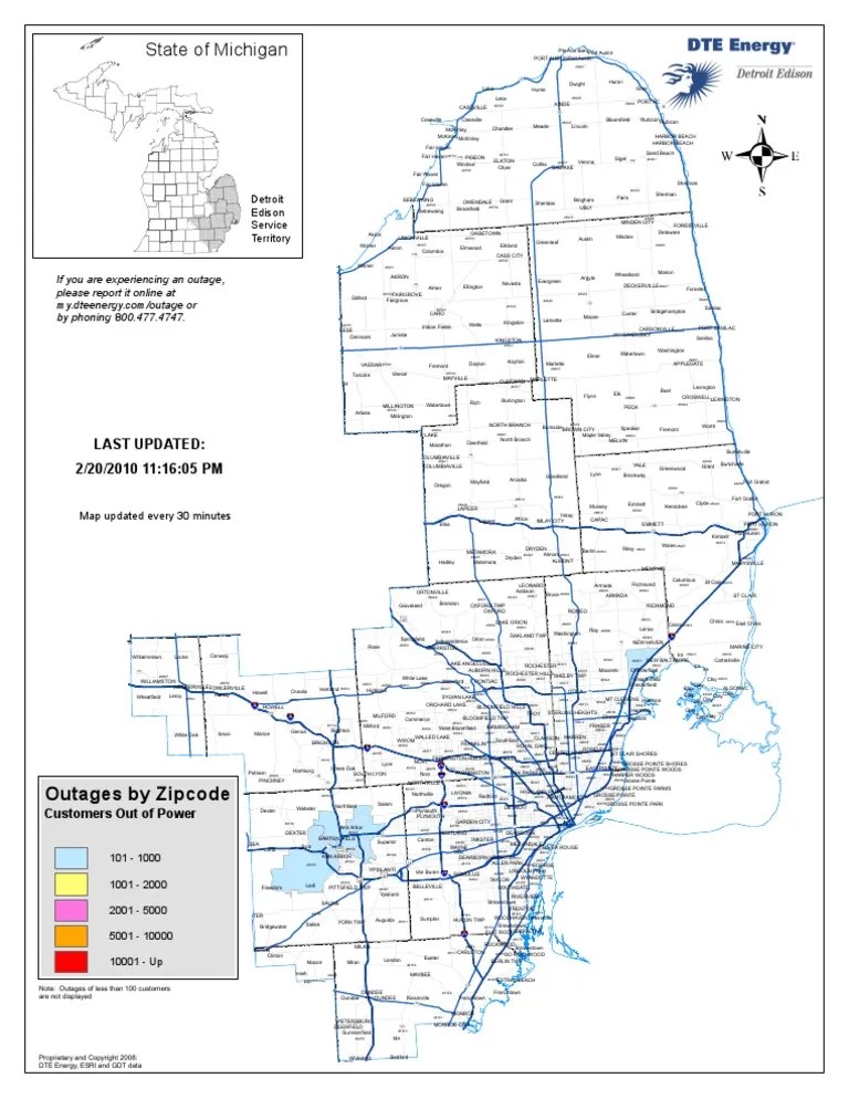 Zip Code Outage Map PDF Nature