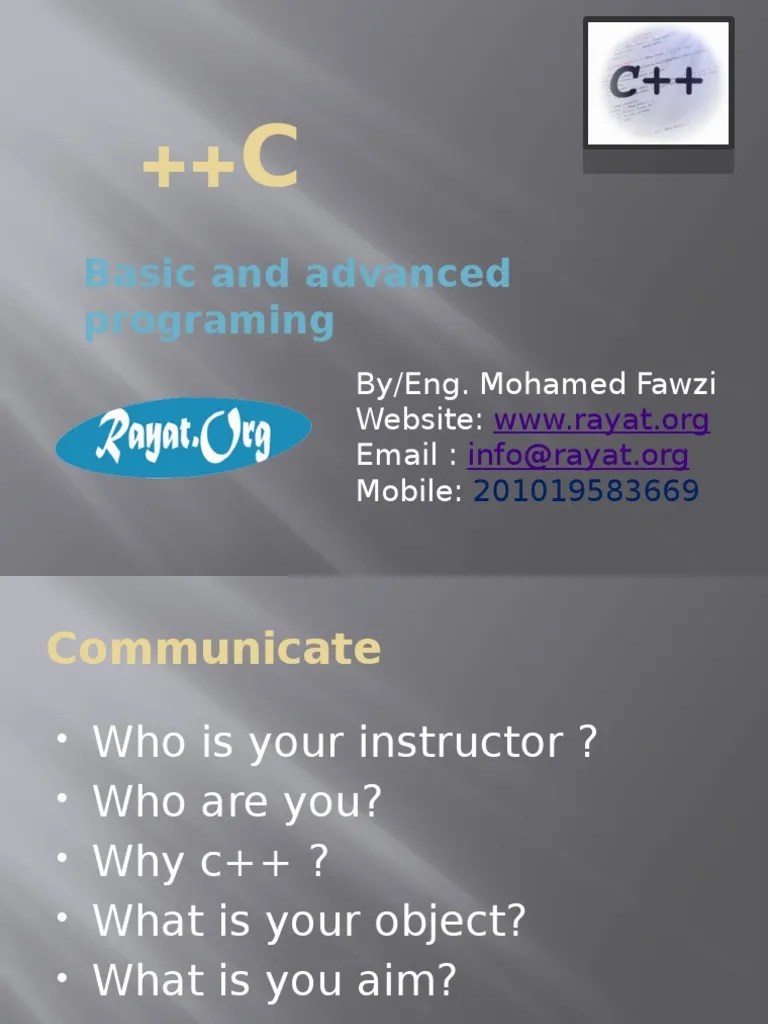 C++ Computer Program C++