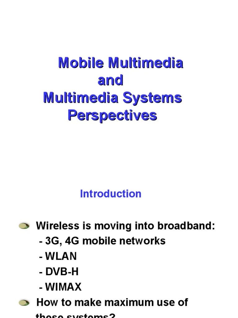 Mobile Multimedia and Multimedia Systems Perspectives PDF Ip