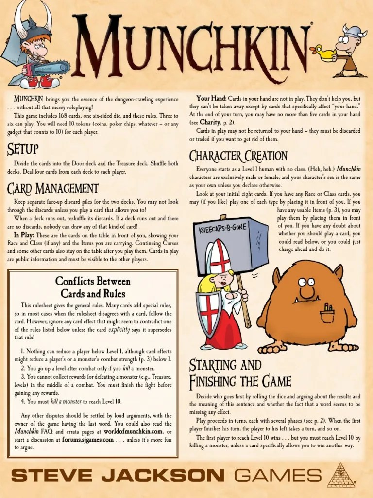 Munchkin Rules | Gaming | Fantasy
