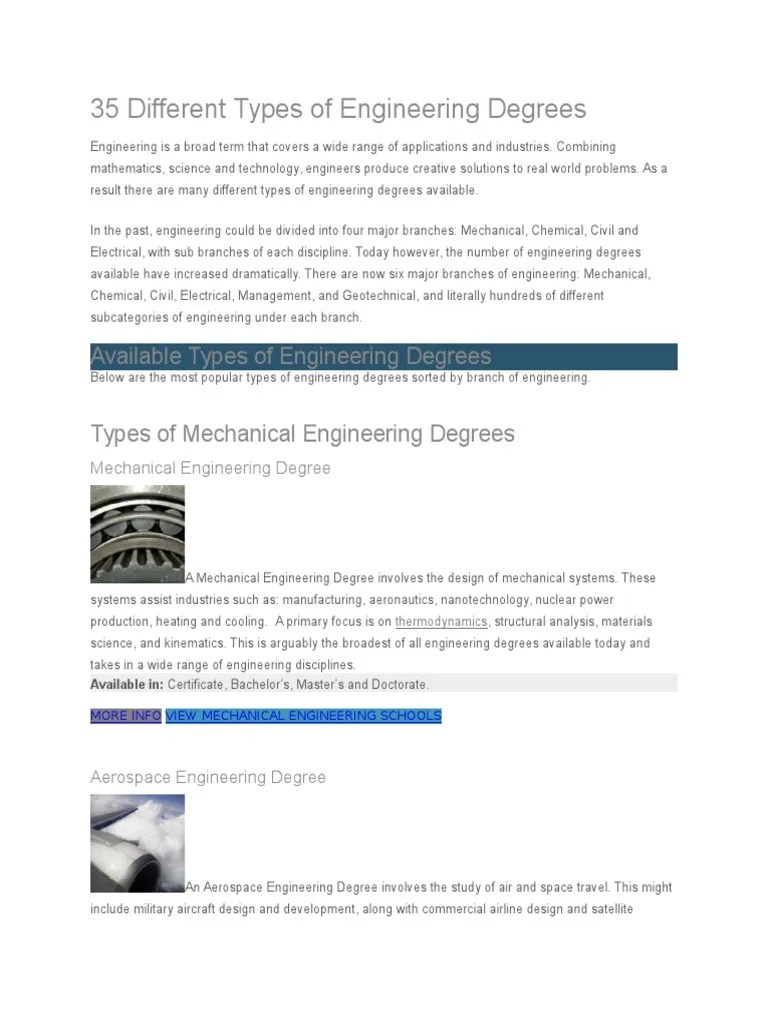 35 Different Types of Engineering Degrees Biomedical Engineering