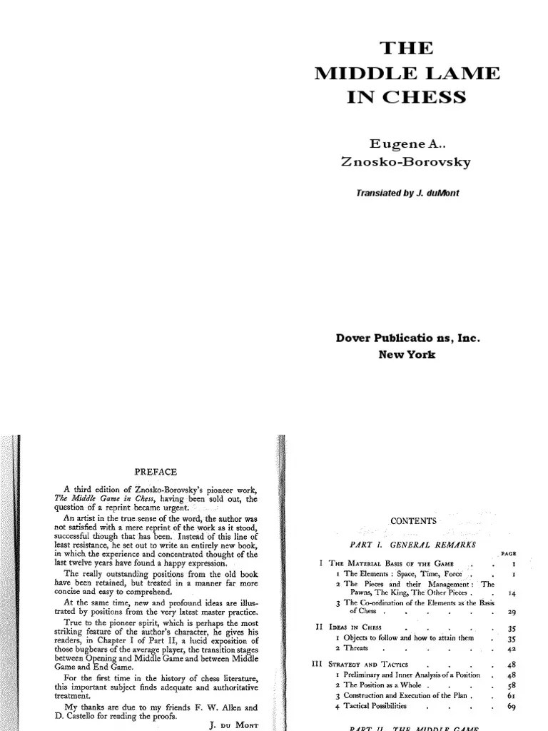 ZnoskoBorovsky, Eugene The Middle Game in Chess PDF Chess Games