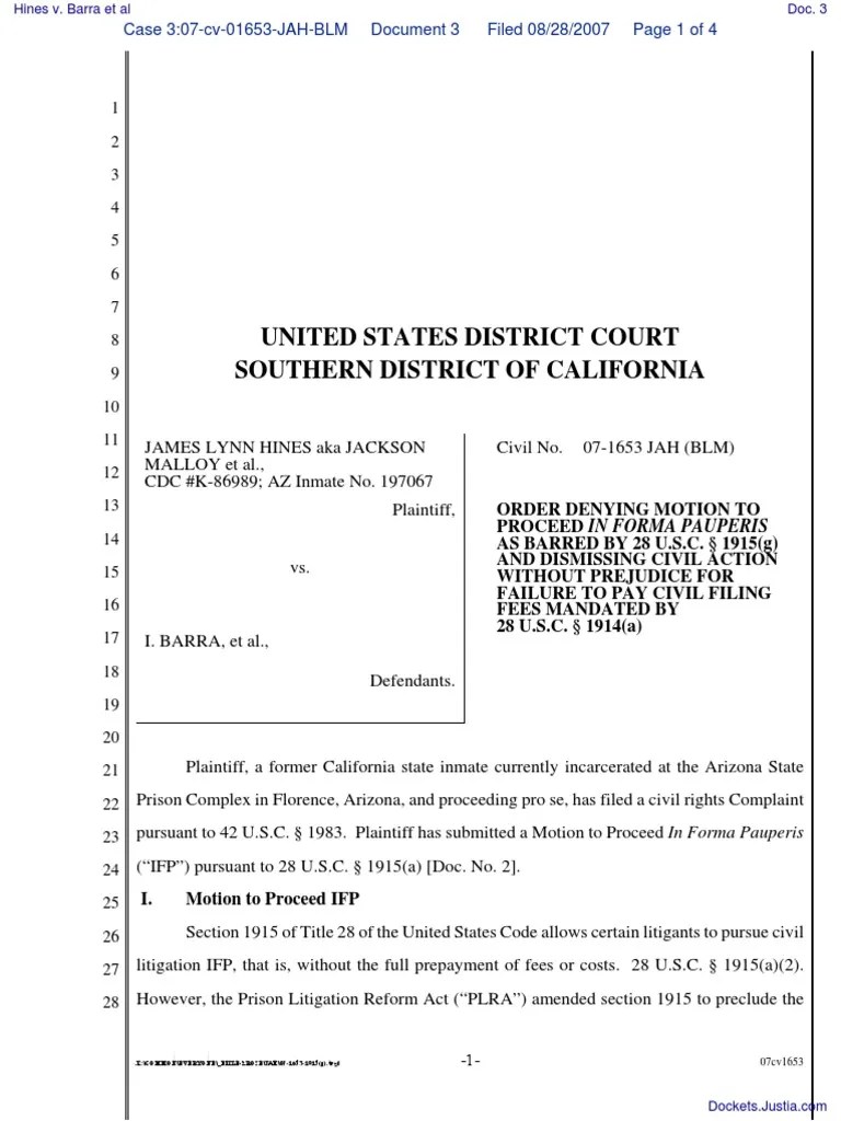 United States District Court Southern District Of California Federal(05)