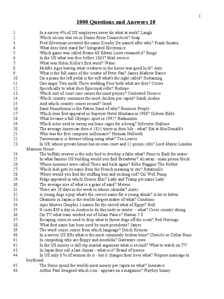 1000 Questions and Answers 10 PDF