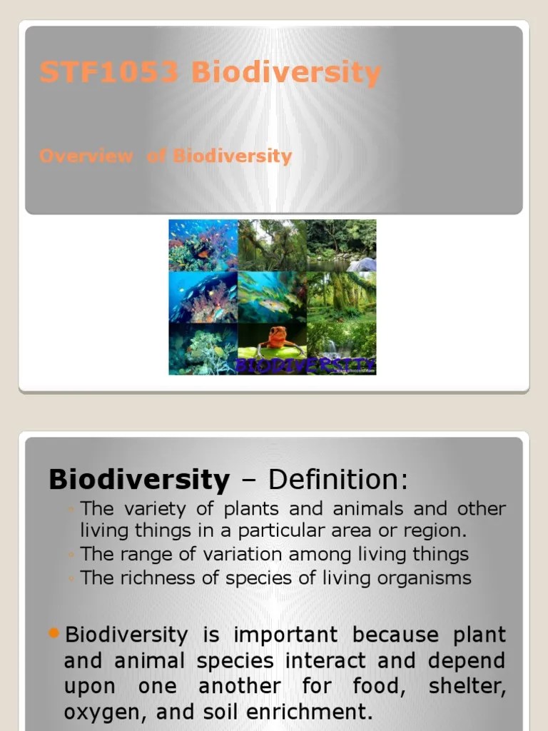Lu1 Stf1053 Biodiversity Introduction Biodiversity Plants