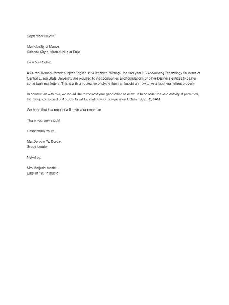 Request Letter PDF