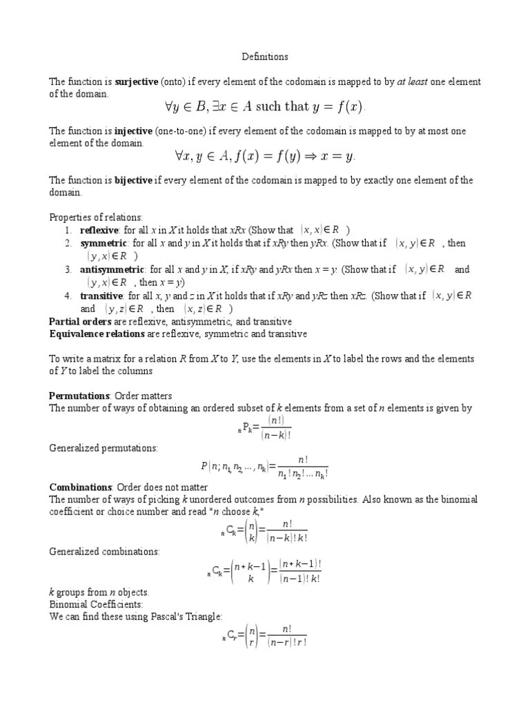 Discrete Mathematics Cheat Sheet Vertex (Graph Theory) Discrete