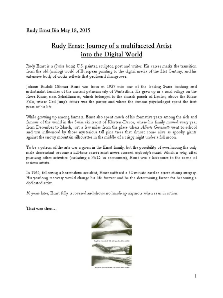 Rudy Ernst Journey of A Multifaceted Artist Into The Digital World