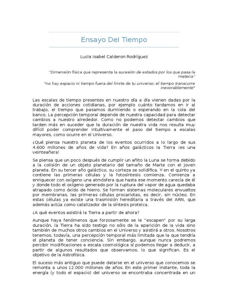 Ensayo Del Tiempo Estrellas Hora
