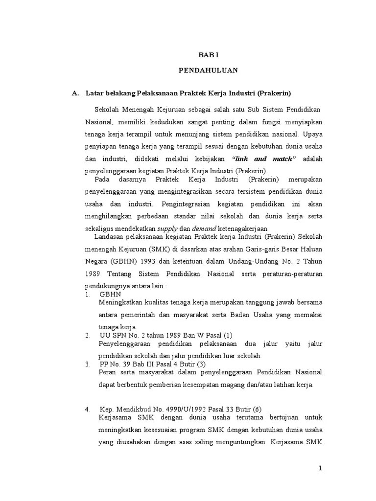 Contoh Laporan Praktek Kerja Industri TKJ