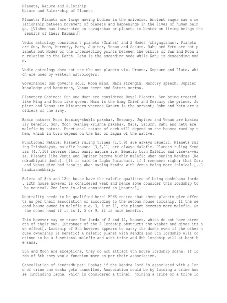 and Rulership PDF In Astrology