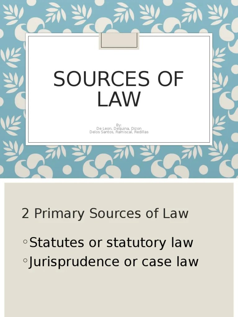 Statutory Law Precedent Treaty