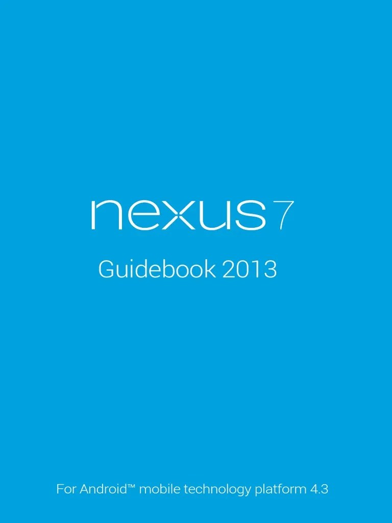 Google Nexus 7 2013 User Manual Google Play Gmail