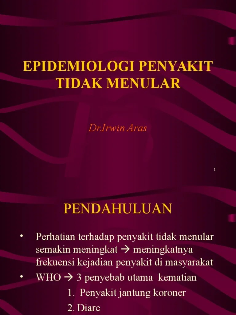 Epidemiologi Penyakit Tidak Menular