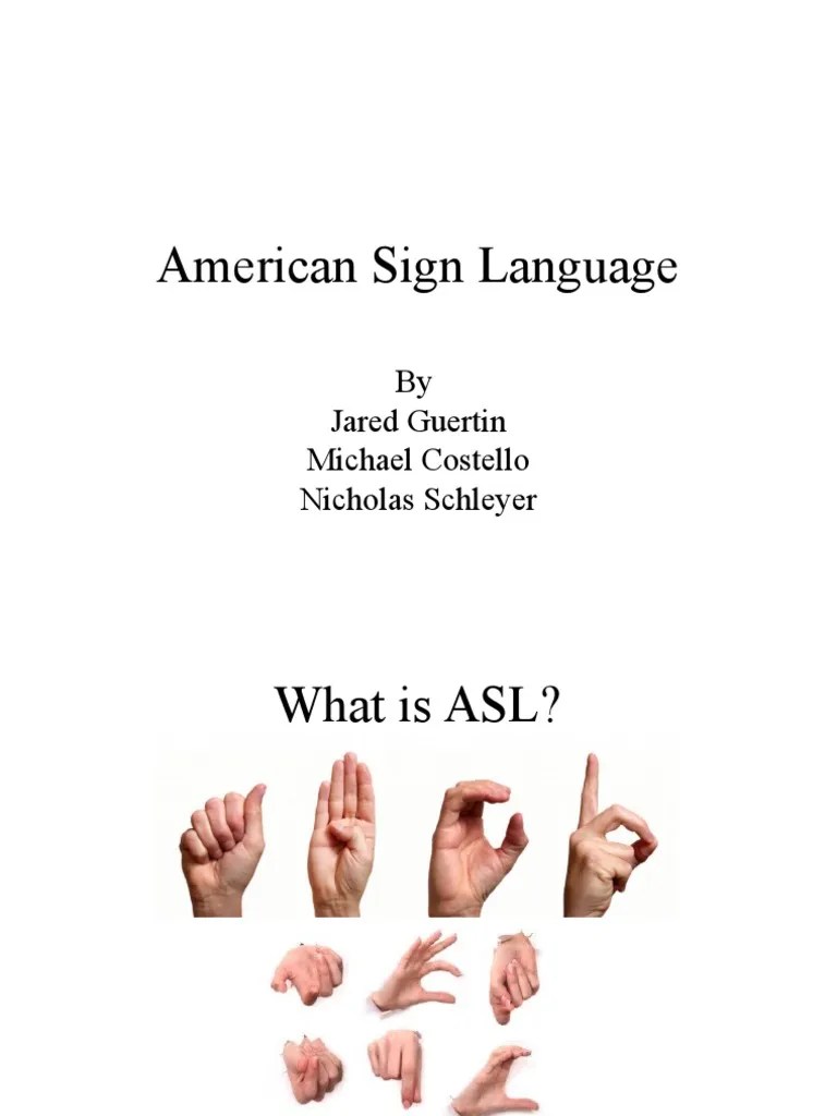 American Sign Language PDF