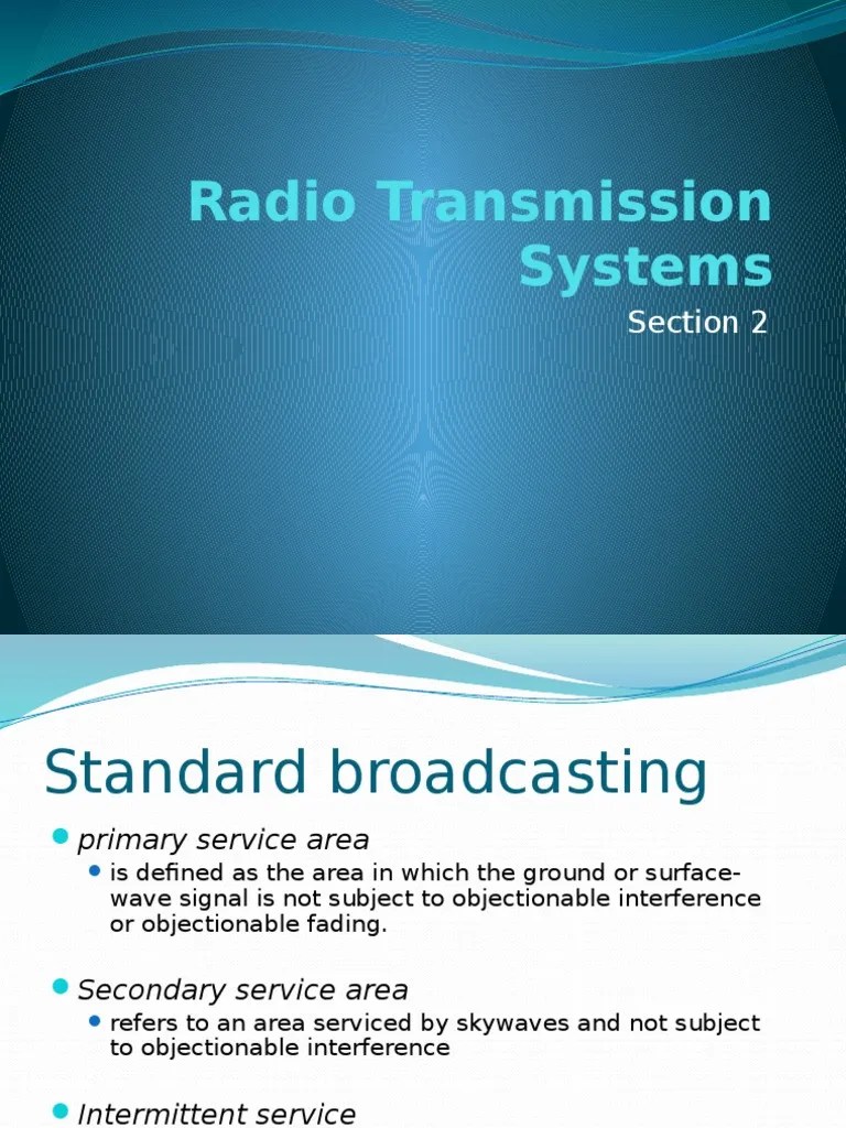 Chapter 2 Radio Transmission Systems | PDF | In Band On Channel