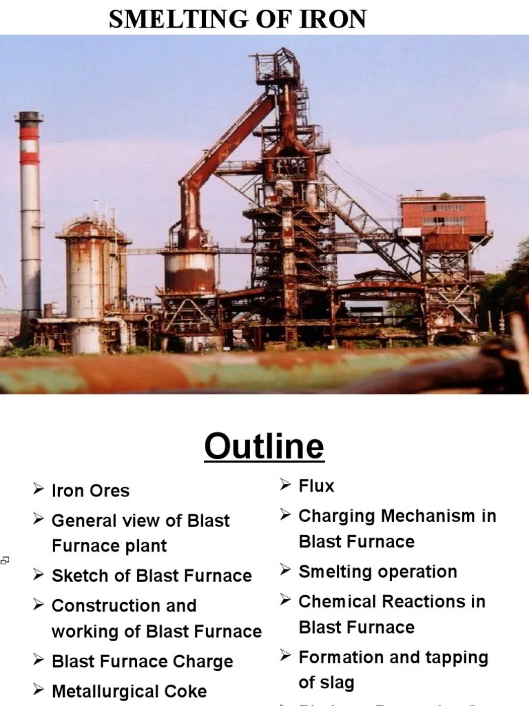 BF Smelting of Iron Coke (Fuel) Blast Furnace