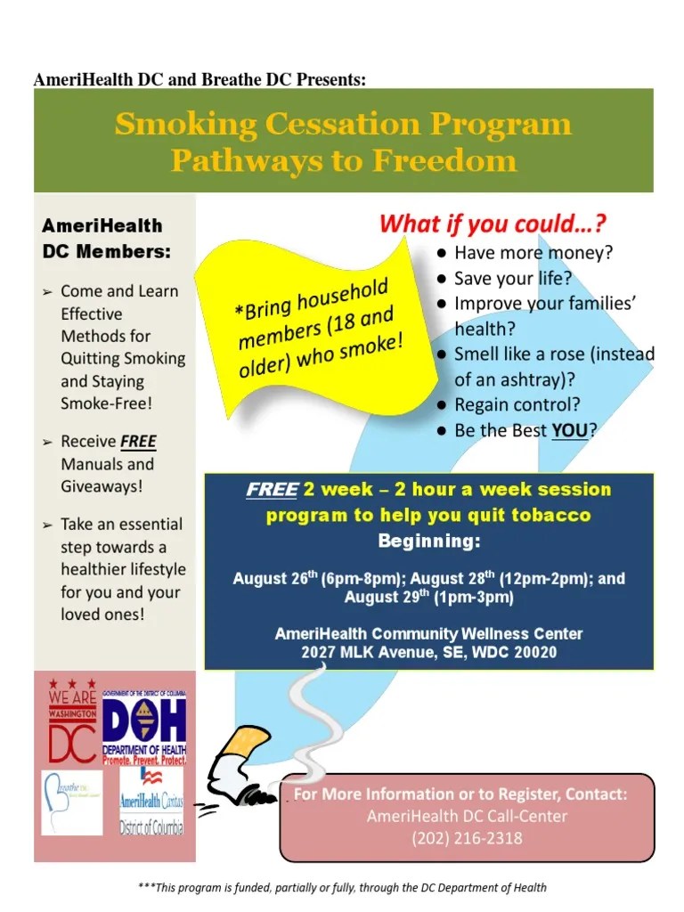 Smoking Cessation Program Pathways To Freedom What If You Could ? PDF